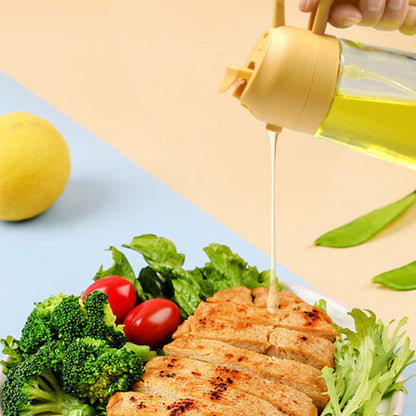 2in1 Glazen Oliefles spray| Moeiteloos koken