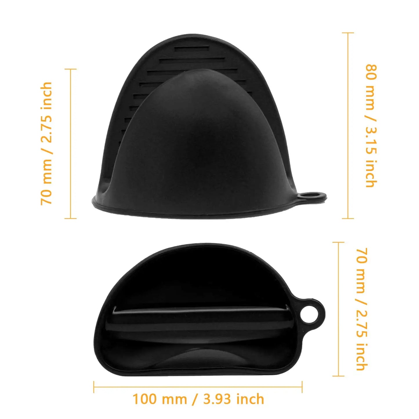 SilicoGrip Ovenhandschoenen - Hittebestendig, Antislip - Set van 2 Stuks