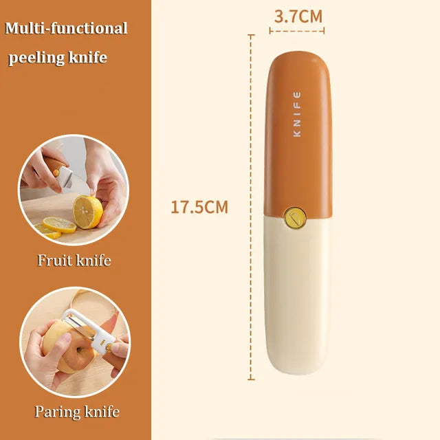 DuoPeel Pro- Twee-in-een Mes Dunschiller voor onderweg