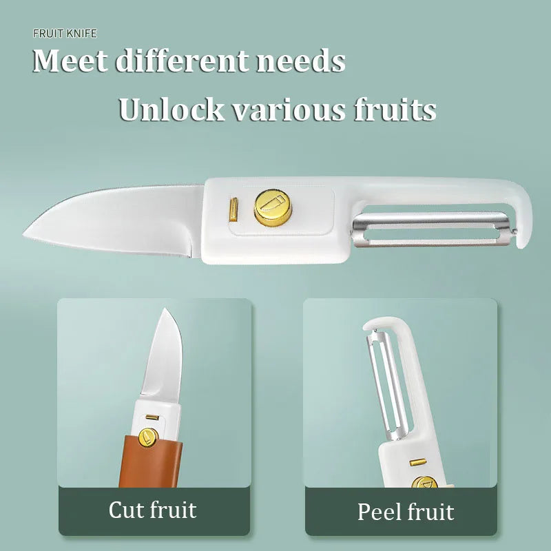 DuoPeel Pro- Twee-in-een Mes Dunschiller voor onderweg